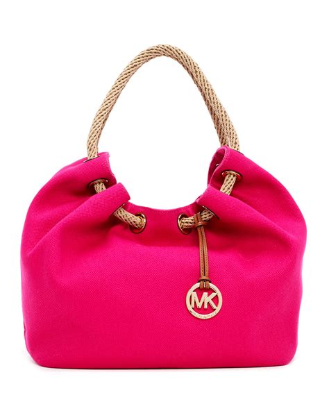 ultra pink michael kors bag|Michael Kors large pink tote.